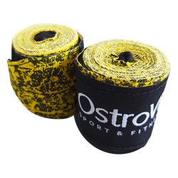 Ostrovit Owijki Bandaż Bokserski Boxing Wraps - Yellow/Black